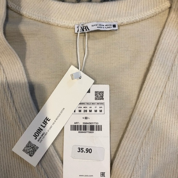 Zara Cropped Cardigan Sweater - Picture 2 of 2